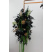 Moody Forest Green, Black & Gold Arch Flowers with Cascading Amaranthus
