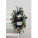Plum, Ivory & Navy Blue Wedding Chair Flowers