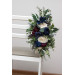 Plum, Ivory & Navy Blue Wedding Chair Flowers