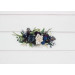 Plum, Ivory & Navy Blue Wedding Flower Comb