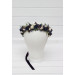 Plum, Ivory & Navy Blue Wedding Flower Crown