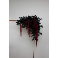 Dramatic Burgundy Black Purple Arch Flowers With Amaranth. 5451
