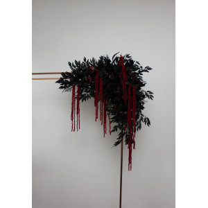 Dramatic Burgundy Black Purple Arch Flowers With Amaranth. 5451