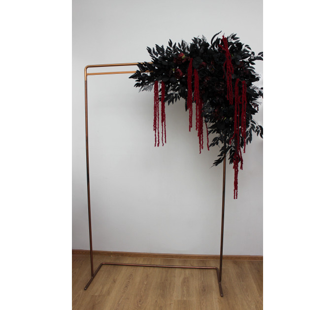 Dramatic Burgundy, Black & Purple Arch Flowers with Amaranth