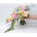 Pastel Cascading Wedding Bouquet with Flowing Amaranth