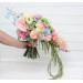 Pastel Cascading Wedding Bouquet with Flowing Amaranth
