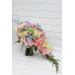 Pastel Cascading Wedding Bouquet with Flowing Amaranth