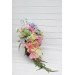 Pastel Cascading Wedding Bouquet with Flowing Amaranth