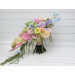 Pastel Cascading Wedding Bouquet with Flowing Amaranth