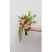 Modern Asymmetrical Bridal Bouquet in Dusty Rose and Sage Green