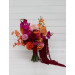 Alternative Diagonal Bridal Bouquet in Orange, Magenta and Pink, Red