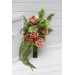 Modern Asymmetrical Bridal Bouquet in Dusty Rose and Sage Green