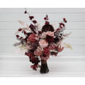 Dusty rose, burgundy, purple and pink bridal & bridesmaid bouquets