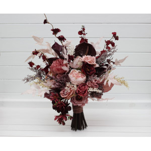 Dusty Rose, Burgundy, Purple & Pink Wedding Bouquets. 5463