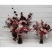 Dusty rose, burgundy, purple and pink bridal & bridesmaid bouquets