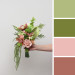 Modern Asymmetrical Bridal Bouquet in Dusty Rose and Sage Green