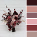 Dusty rose, burgundy, purple and pink bridal & bridesmaid bouquets