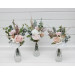 Mini Wedding Centerpieces in Blush Pink, White and Beige