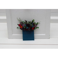  Wedding Pocket Boutonniere in Jewel-Tone Color Scheme. 5297