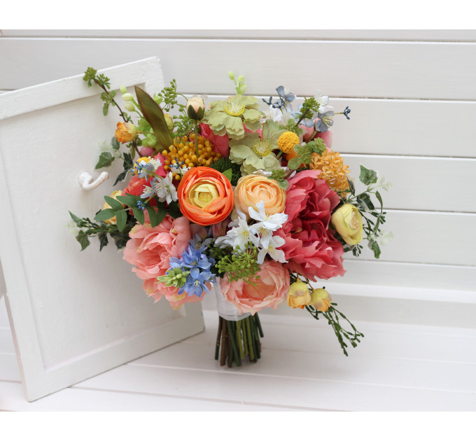 Colorful Wildflower Bridal Bouquet for Spring and Summer