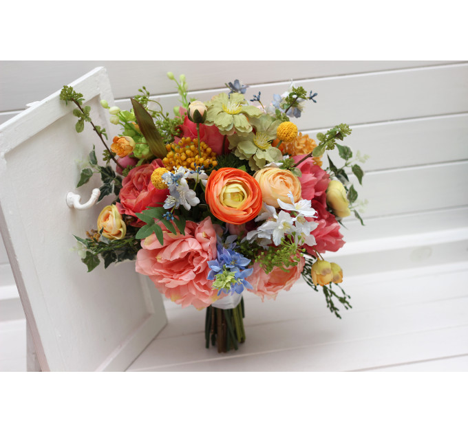 Colorful Wildflower Bridal Bouquet for Spring and Summer