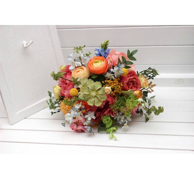 Colorful Wildflower Bridal Bouquet for Spring and Summer