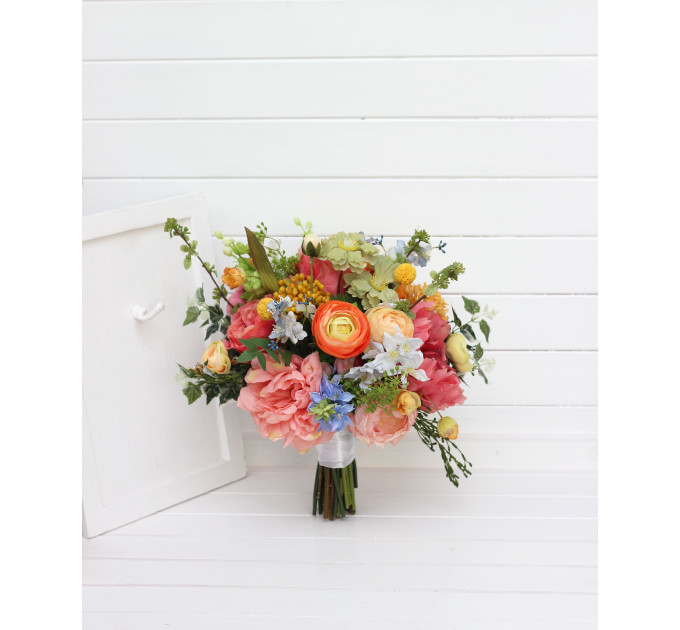 Colorful Wildflower Bridal Bouquet for Spring and Summer