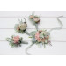 Boutonnieres in Sage Green and Dusty Rose for Wedding