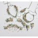 Elven Flower Circlet in Sage Green and Blush Pink