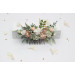 Wedding Hair Combs in Sage Green and Blush Pink