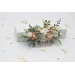 Wedding Hair Combs in Sage Green and Blush Pink