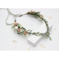 Elven Flower Circlet in Sage Green and Blush Pink