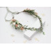 Elven Flower Circlet in Sage Green and Blush Pink