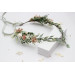 Elven Flower Circlet in Sage Green and Blush Pink