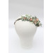 Wedding Hair Wreath in Sage Green and Blush Pink