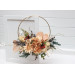 Orange, Rust & Peach Flower Hoop – Alternative Faux Bridesmaid Bouquet