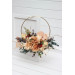 Orange, Rust & Peach Flower Hoop – Alternative Faux Bridesmaid Bouquet