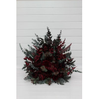 Moody Burgundy Floor Flowers.  Aisle  Wedding Decor. 5230