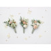 Wedding Boutonnieres in Sage Green and Blush Pink