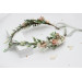Elven Flower Circlet in Sage Green and Blush Pink