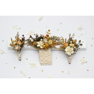 Mustard, Gold, Ivory & Yellow Boutonnieres. 5468