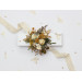 Wedding Corsage Bracelet in Mustard, Gold, Ivory and Yellow
