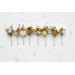 Set of 8 Wedding Hair Pins in Mustard, Gold, Ivory and Yellow