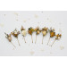 Set of 8 Wedding Hair Pins in Mustard, Gold, Ivory and Yellow