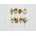 Set of 8 Wedding Hair Pins in Mustard, Gold, Ivory and Yellow