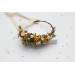 Wedding Flower Crown in Mustard, Gold, Ivory and Yellow