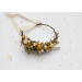 Wedding Flower Crown in Mustard, Gold, Ivory and Yellow
