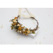 Wedding Flower Crown in Mustard, Gold, Ivory and Yellow