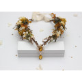 Elven Flower Crown in Mustard, Gold, Ivory and Yellow