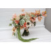 Asymmetrical Bridal Bouquet in Peach, Blush Pink & Sage Green